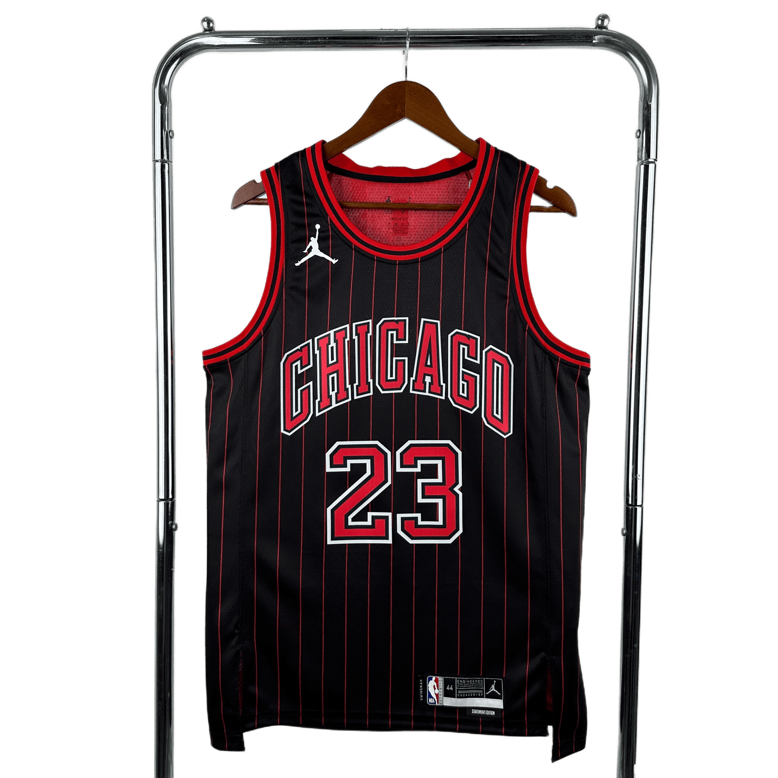 Chicago Bulls Black Pinstripe Classic Jersey